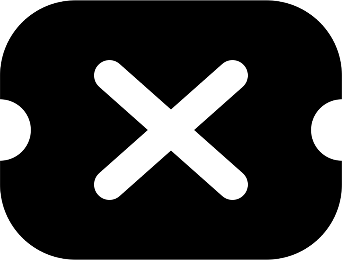 TicketX Icon, Logo schwarz